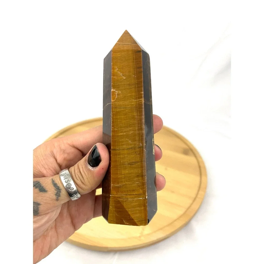 Yellow Tiger Eye Obelisk‎ Crystal 5